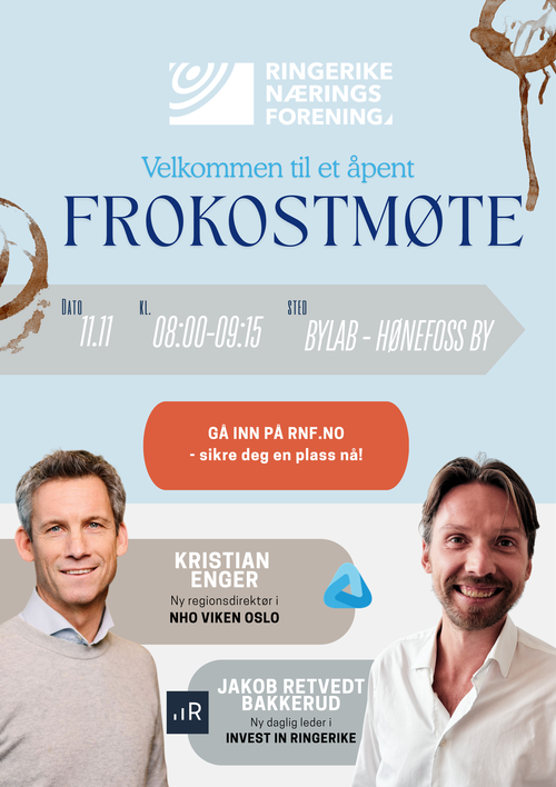 Frokostmøte med NHO Viken Oslo og Invest in Ringerike